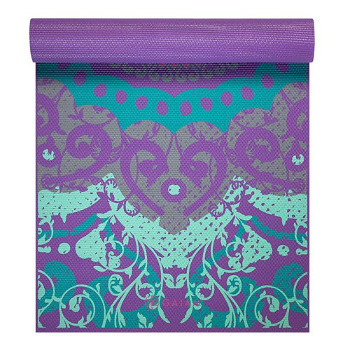 Gaiam Podložka na jogu MOROCCAN GARDEN 173x61x0,4cm, fialová