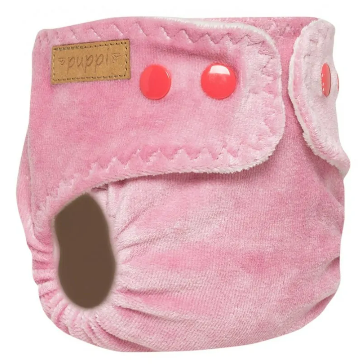 PUPPI Nohavičková plienka NB cvočiky svetloružová