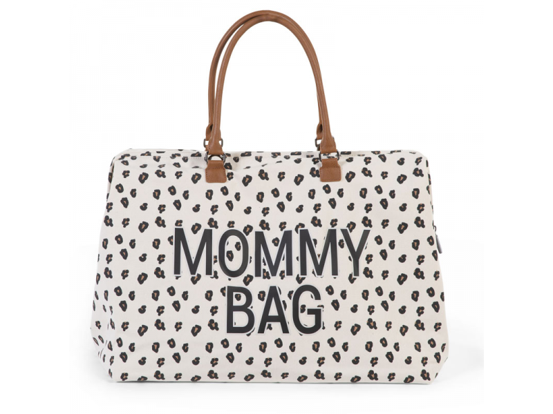 CHILDHOME Prebaľovacia taška MOMMY BAG BIG CANVAS LEOPARD