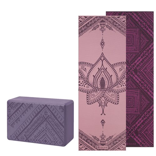 Gaiam Sada na cvičenie - obojstranná podložka INNER PEACE a blok na cvičenie