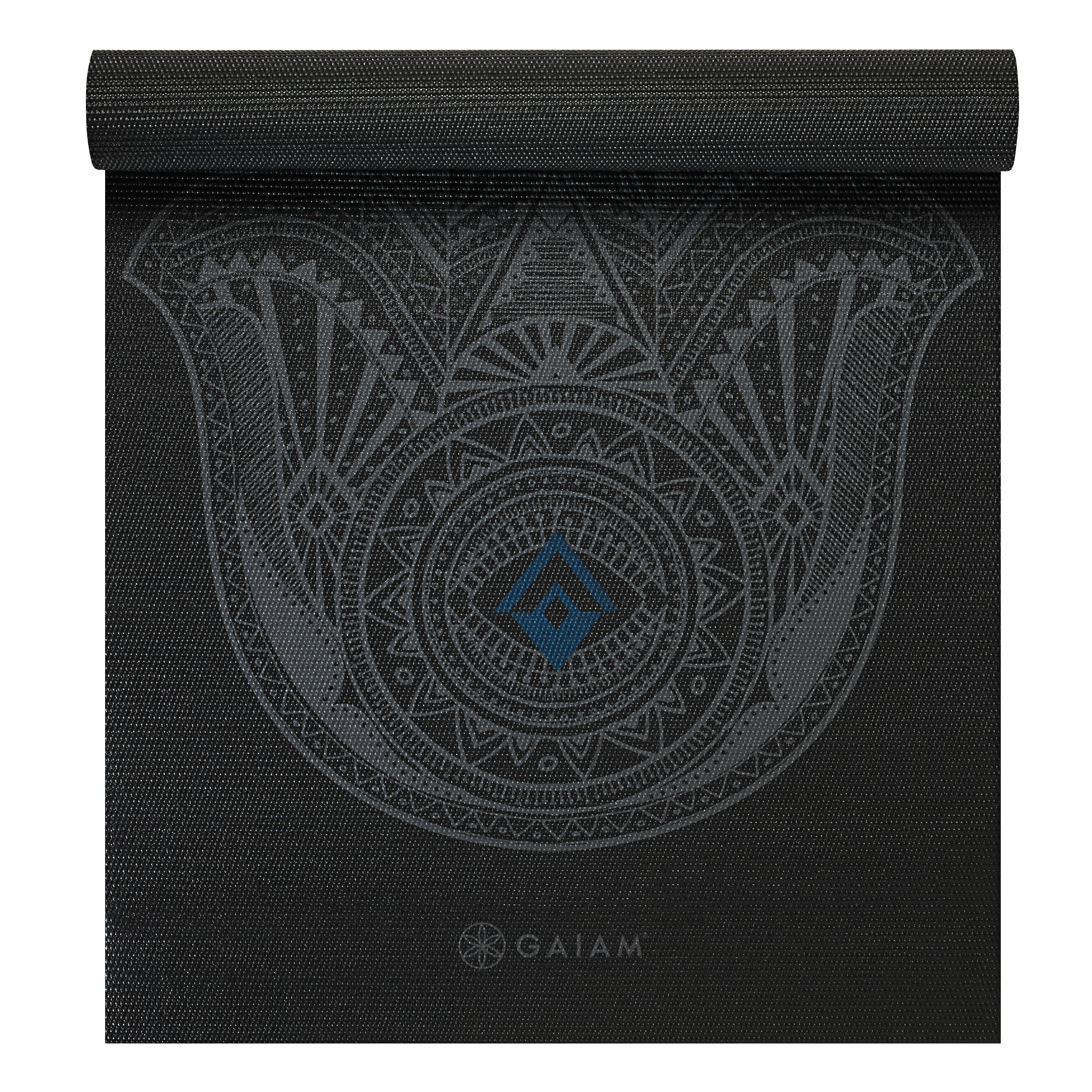 Gaiam Podložka na jogu HAMSA 173x61x0,4cm, čierna