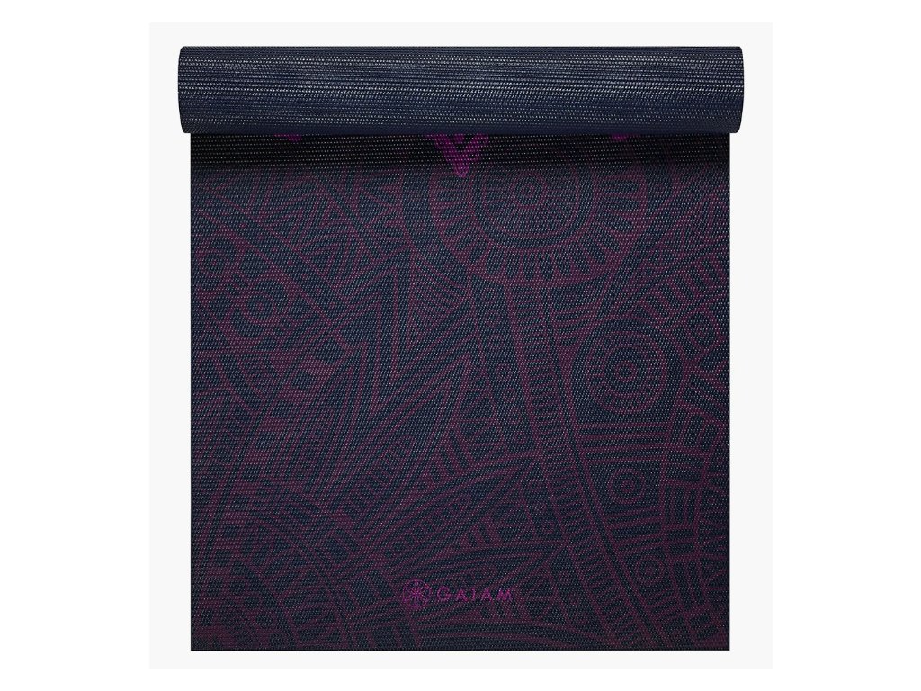 Gaiam podložka na cvičenie MANDALA 173x61x0,6cm, tmavomodrá