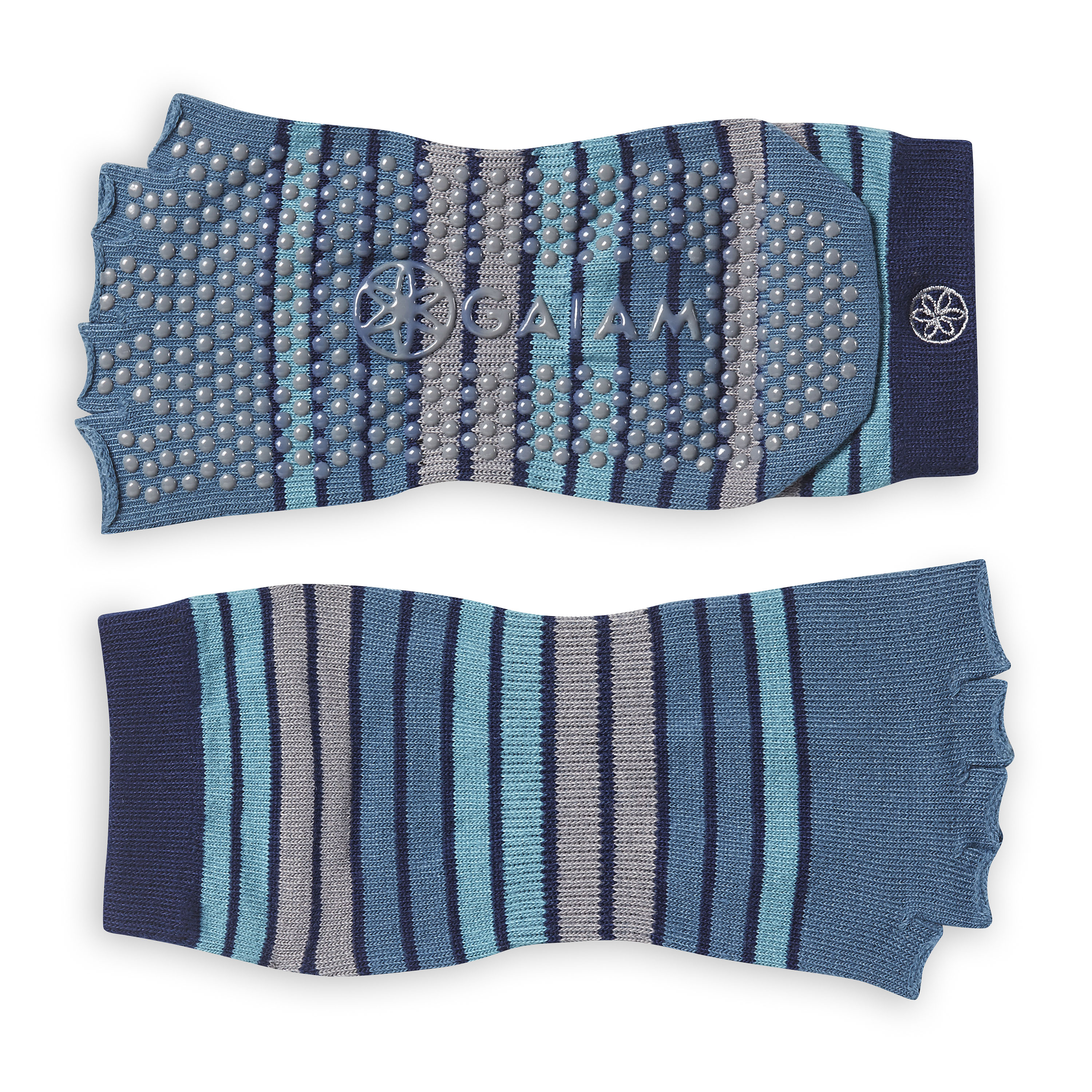 Gaiam Ponožky na jogu Toeless BLUE modré