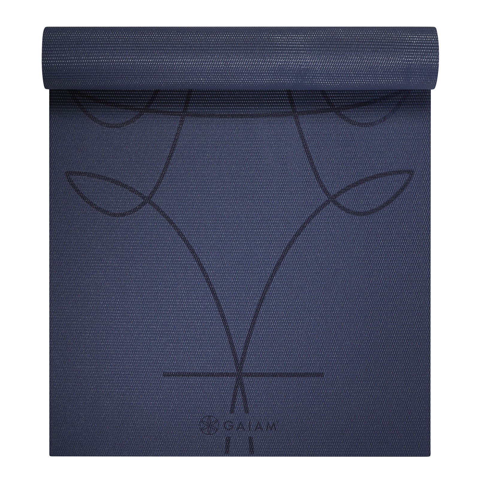 Gaiam podložka na cvičenie ALIGNMENT 173x61x0,6cm, tmavomodrá