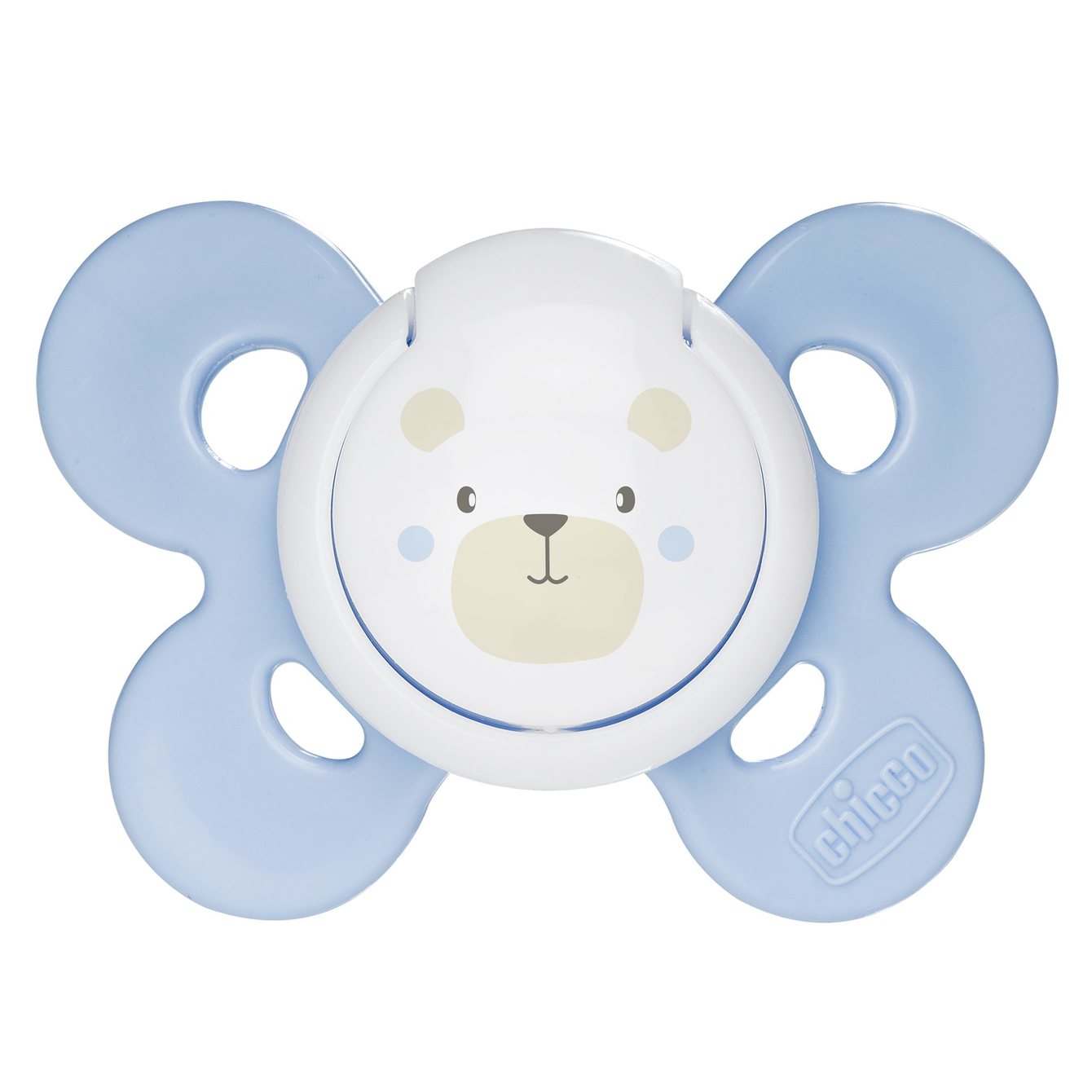 Chicco cumlík Physio Comfort silikonový 0-6m, modrý