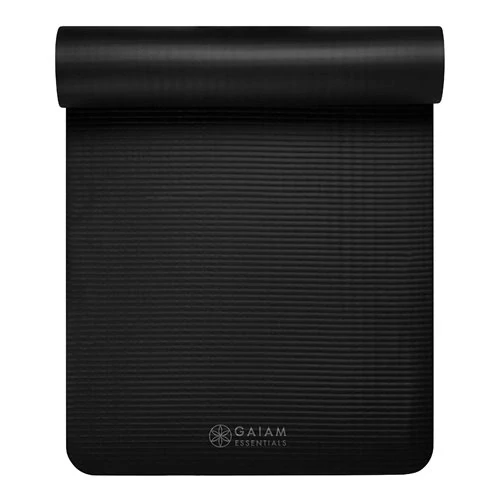 Gaiam Fitness podložka na cvičenie s popruhom 183x61x1cm, čierna