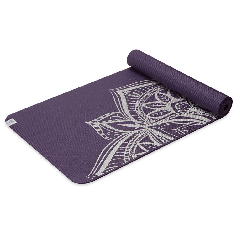 Gaiam Podložka na jogu AUBERGINE MEDALLION 173x61x0,6cm, fialová