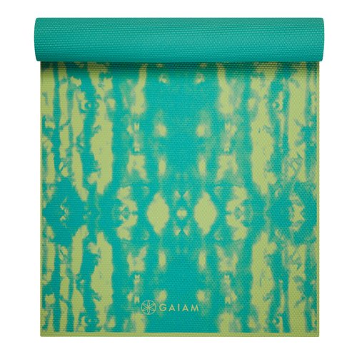 Gaiam Obojstranná podložka na jogu TURQUOISE LOTUS 173x61x0,6cm, zelená