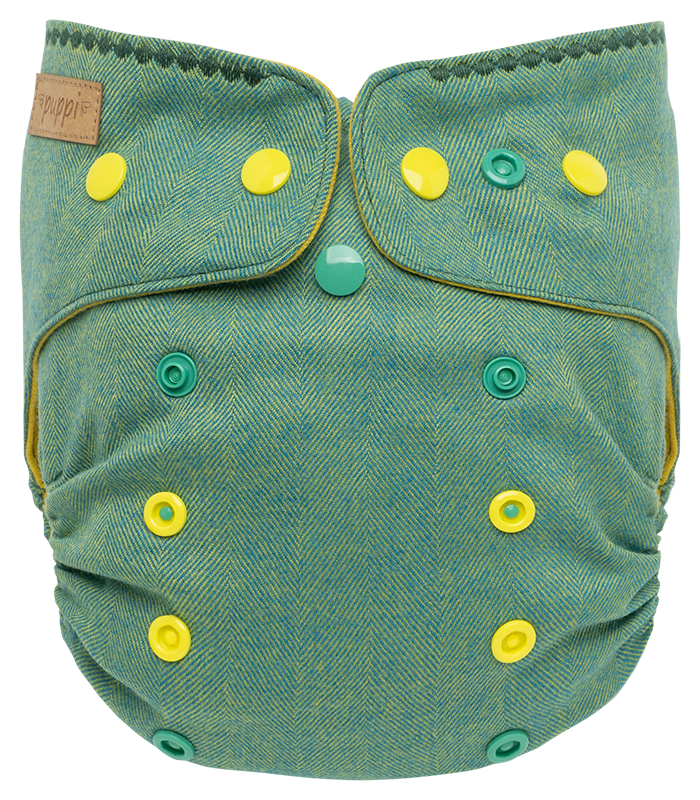 PUPPI Vrchné nohavičky z Merino vlny SIO "Green Herringbone" OS cvoky