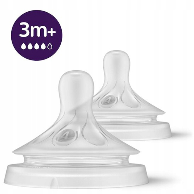 Philips AVENT Cumlík Natural Response 4 stredný prietok 3m+
