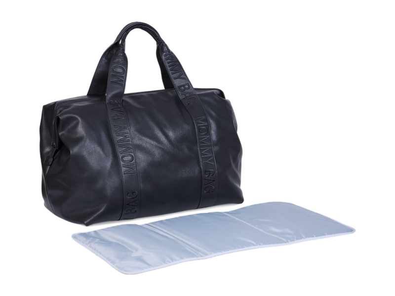 CHILDHOME Prebaľovacia taška Mommy Bag Signature Vegan Leather Black
