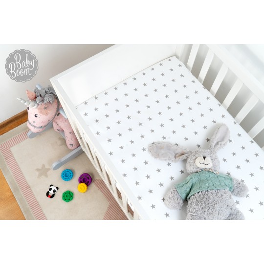 Babyboom Prestieradlo do postieľky Hviezdičky 120x60cm