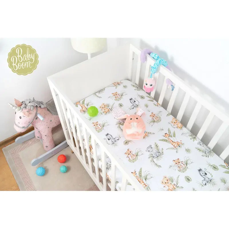 Babyboom Prestieradlo do postieľky Džungľa 120x60cm