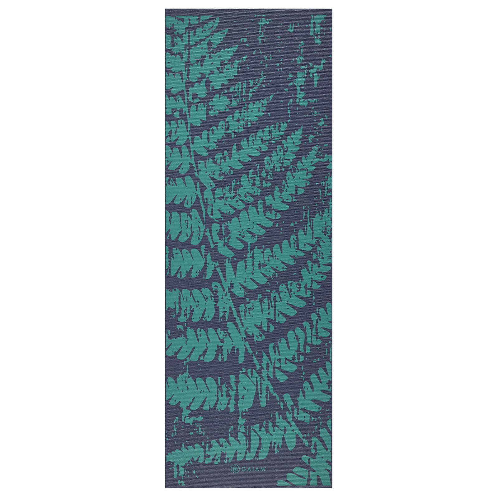 Gaiam Podložka na jogu MIDNIGHT FERN 173x61x0,4cm, tmavomodrá