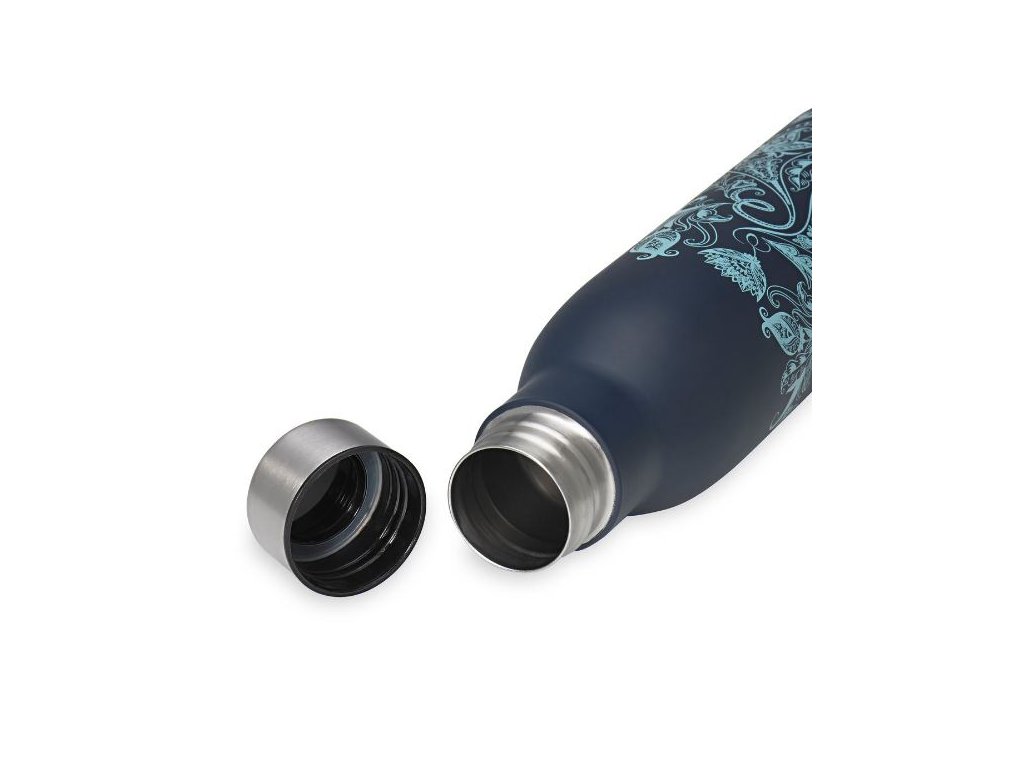Gaiam Nerezová fľaša Easy Grip SPRING tmavomodrá