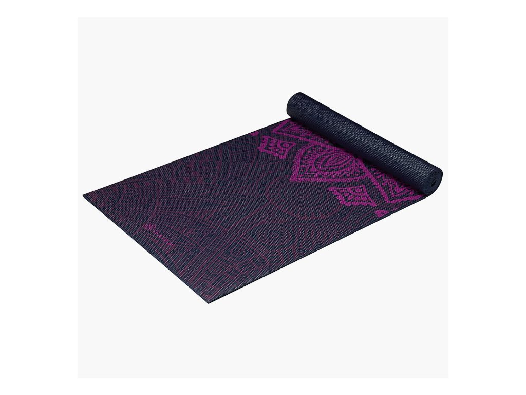 Gaiam podložka na cvičenie MANDALA 173x61x0,6cm, tmavomodrá