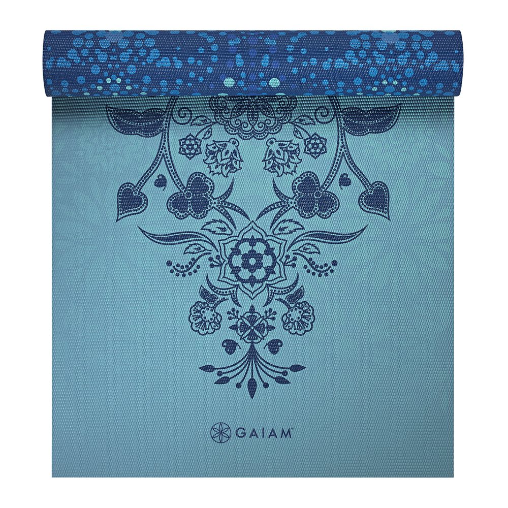 Gaiam Obojstranná podložka na jogu MYSTIC Sky 173x61x0,6cm, modrá