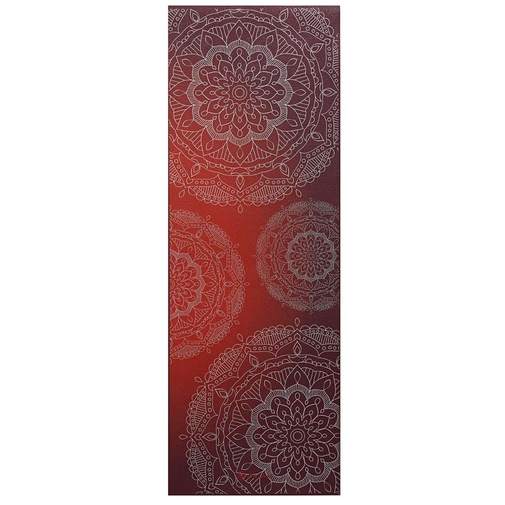 Gaiam Podložka na jogu Metallic Sunset 173x61x0,6cm, červená