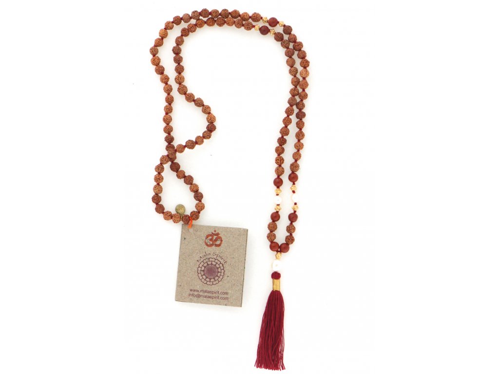 Mala Spirit Náhrdelník PURE HEARTH MALA, bordový