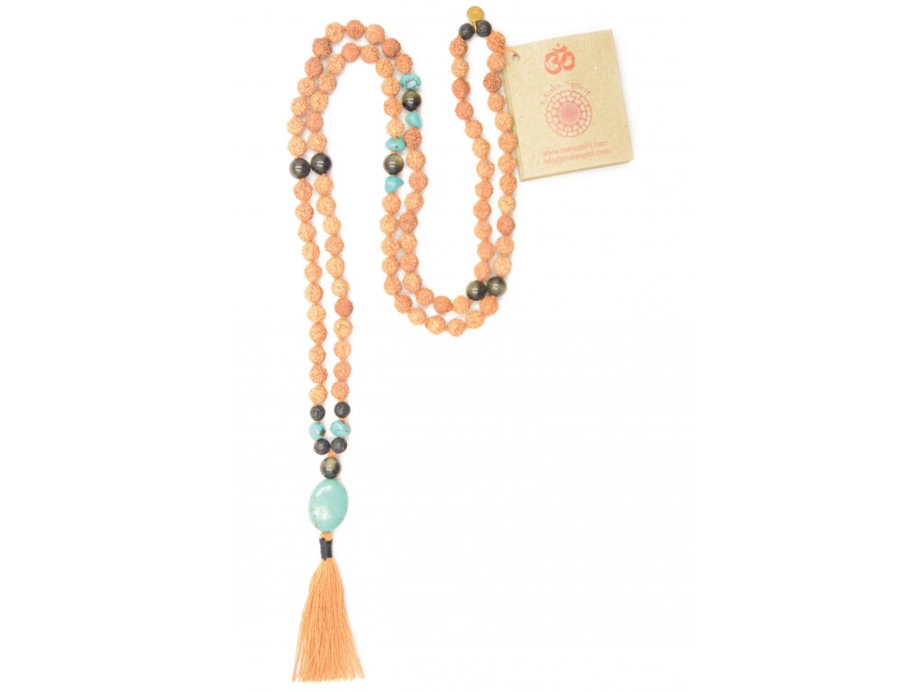 Mala Spirit Náhrdelník HEALING MALA, oranžový