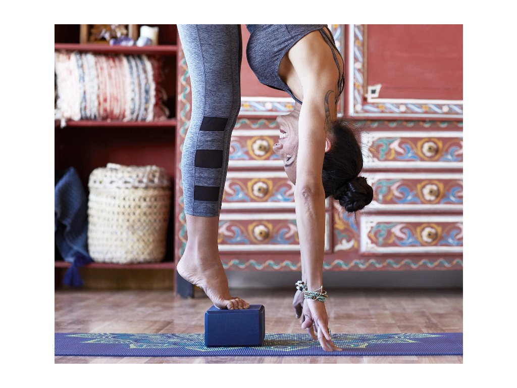 Gaiam Sada Podložka na cvičenie a blok tmavomodrá