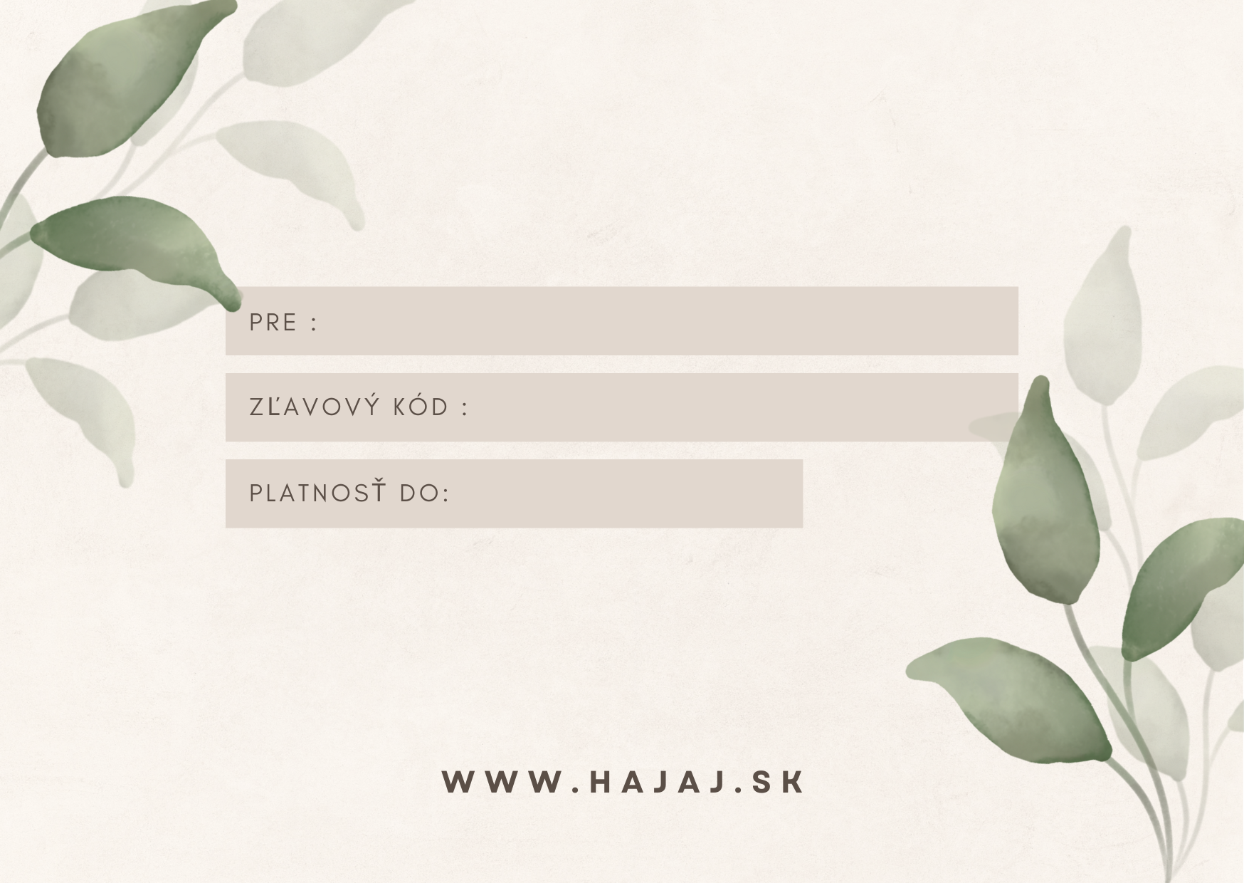 Darčekový poukaz v hodnote 30€