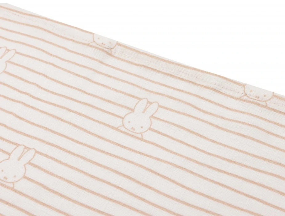 JOLLEIN Plienky 3 ks 70x70 cm Miffy Stripe Biscuit