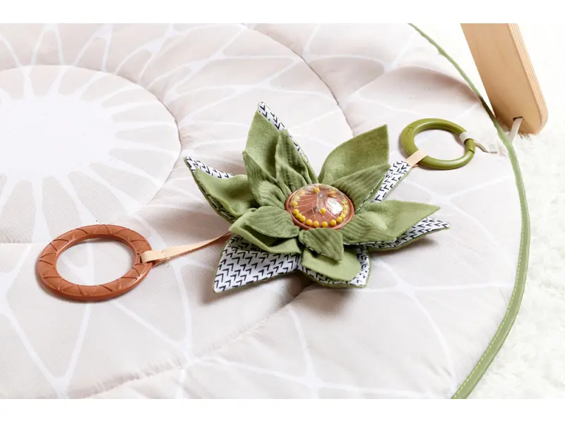 TINY LOVE Hracia deka s drevenou hrazdou BOHO CHIC