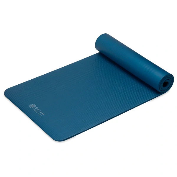 Gaiam Fitness podložka na cvičenie s popruhom 183x61x1cm, tmavomodrá