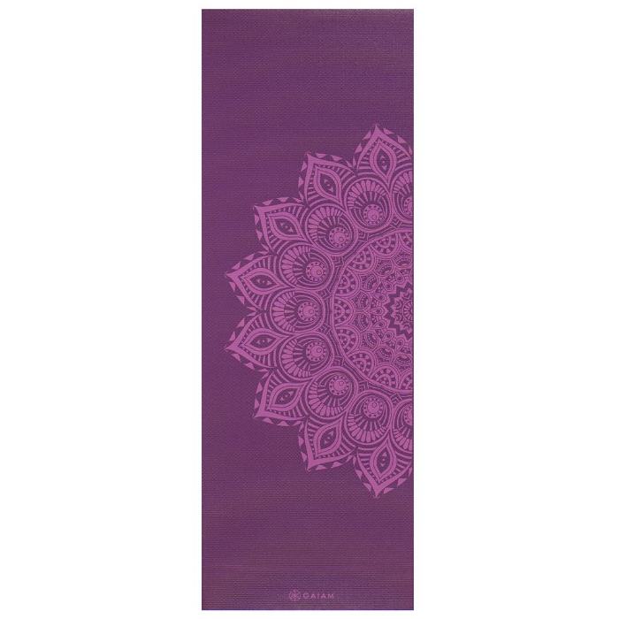 Gaiam Podložka na jogu a pilates Premium Purple MANDALA 173x61x0,6cm, fialová