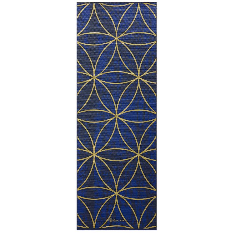 Gaiam Obojstranná podložka na jogu SUN MOON 173x61x0,6cm, tmavomodrá