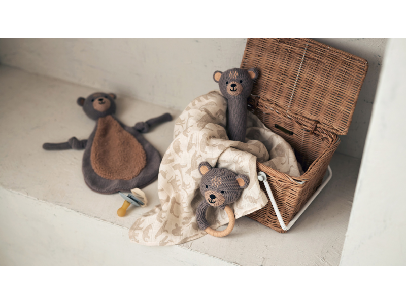 JOLLEIN Plienky zavinovacie 2ks 115x115cm Animals Nougat