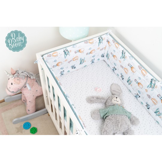 Babyboom Prémiový obojstranný mantinel okolo celej postieľky Lietadlá