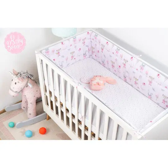 Babyboom Prémiový obojstranný mantinel okolo celej postieľky Zvieratká s balónmi