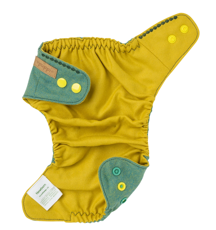 PUPPI Vrchné nohavičky z Merino vlny "Green Herringbone" Novorodenec cvoky