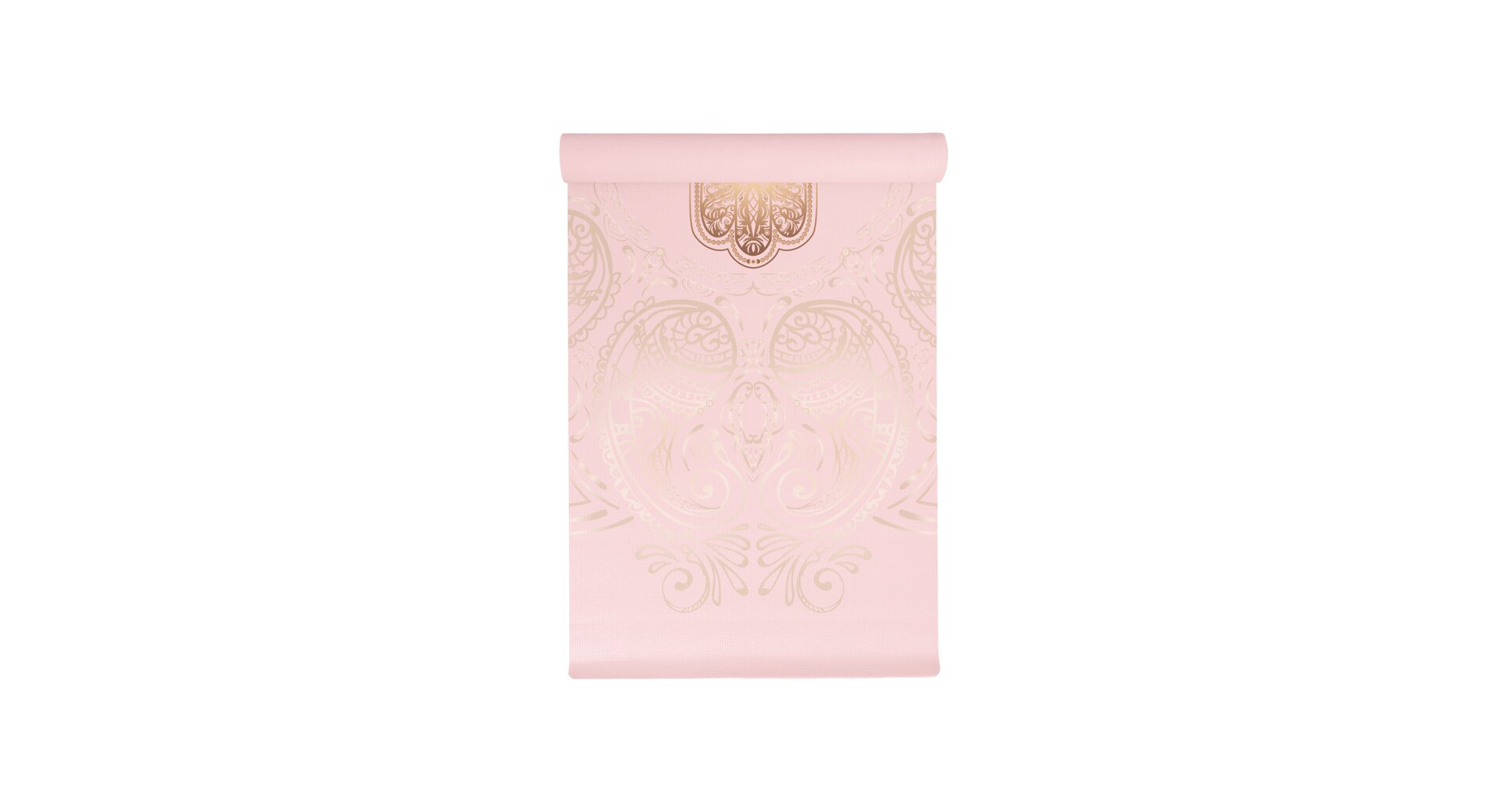 YOGGYS Dizajnová podložka na jogu HAMSA LOVE 183x61x0,35cm ružová