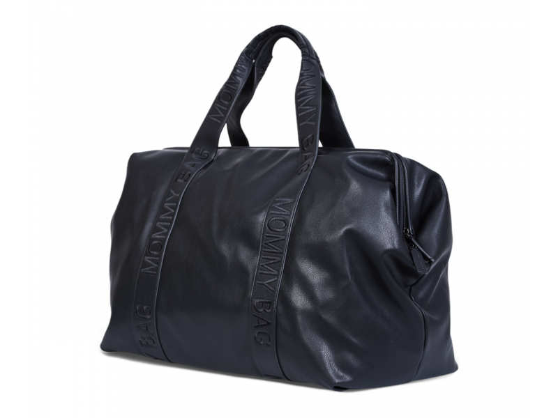 CHILDHOME Prebaľovacia taška Mommy Bag Signature Vegan Leather Black