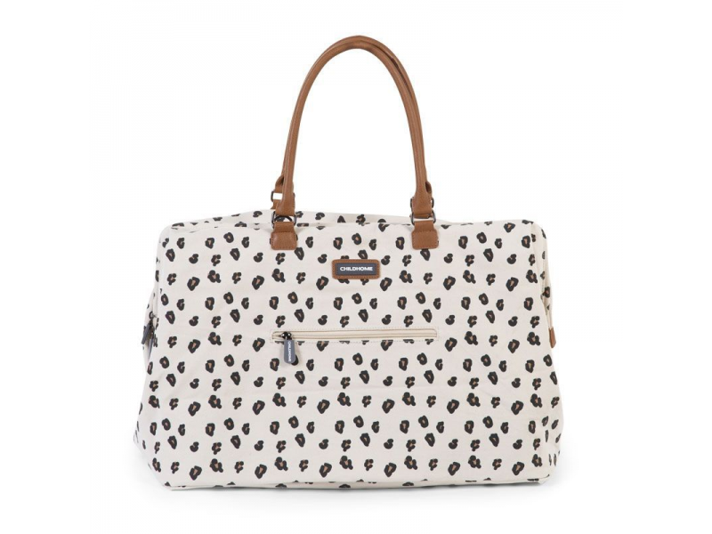CHILDHOME Prebaľovacia taška MOMMY BAG BIG CANVAS LEOPARD