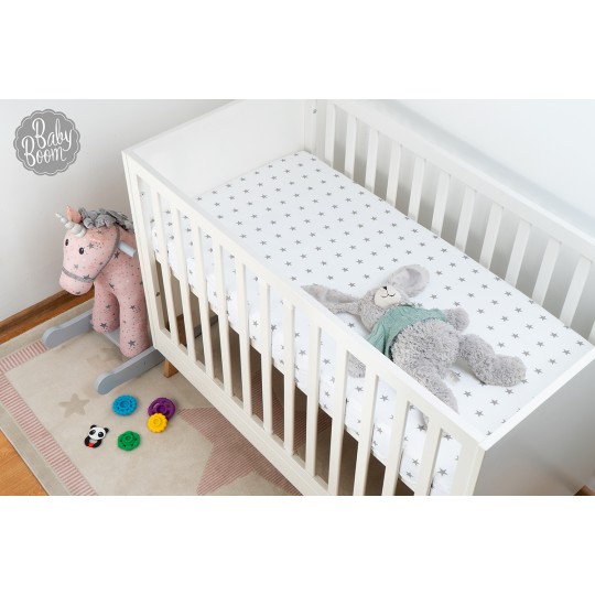 Babyboom Prestieradlo do postieľky Hviezdičky 120x60cm