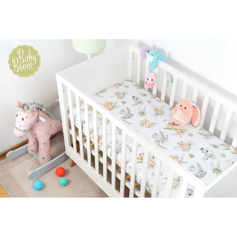 Babyboom Prestieradlo do postieľky Džungľa 120x60cm