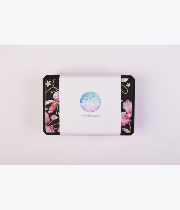 YOGGYS Blok na cvičenie jogy WILD ORCHID, čierna