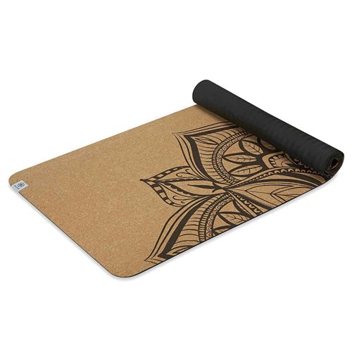 Gaiam Podložka na jogu CORK Mandala 173x61x0,5cm