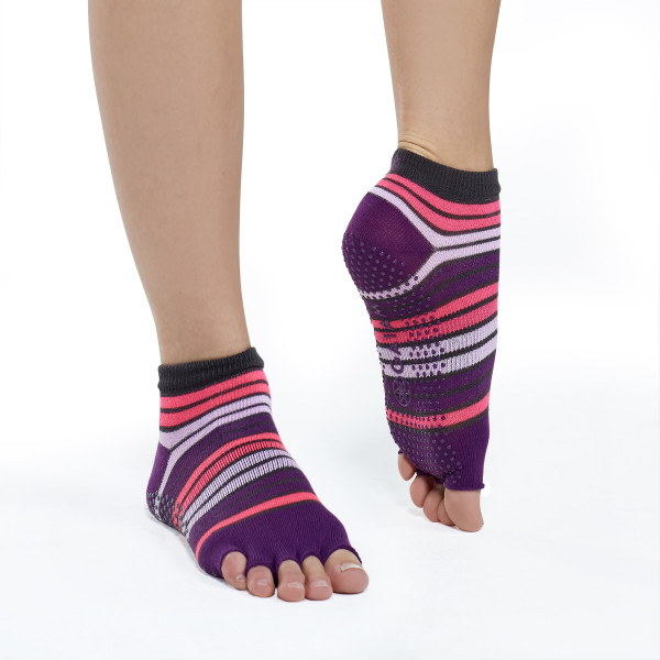 Gaiam Ponožky na jogu Toeless PURPLE fialové