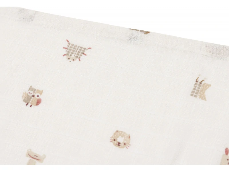 JOLLEIN Plienky 3 ks 70x70 cm Animal Friends