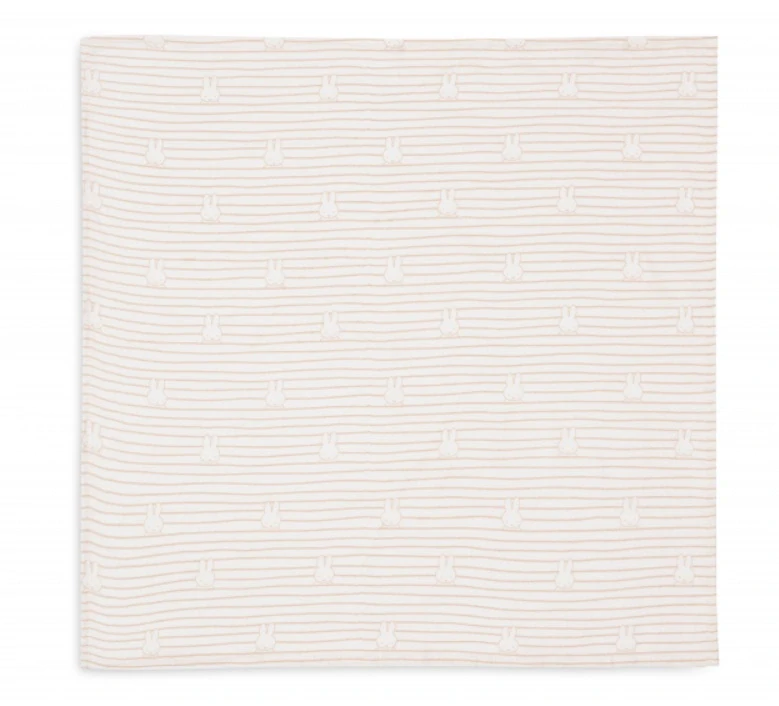 JOLLEIN Plienky 3 ks 70x70 cm Miffy Stripe Biscuit