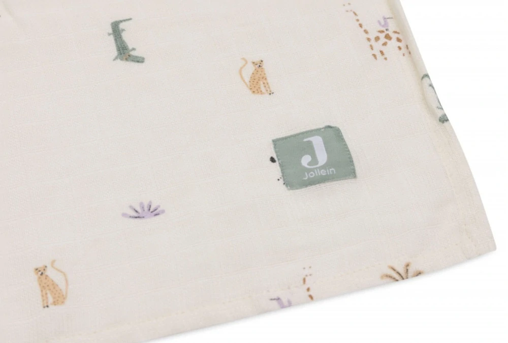JOLLEIN Zavinovacie plienky 2ks 115x115cm Jangle Jambo