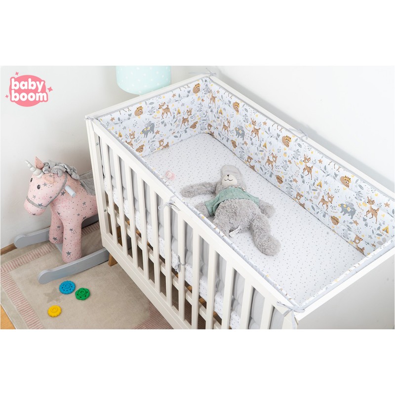 Babyboom Prémiový obojstranný mantinel okolo celej postieľky Srnky v lese