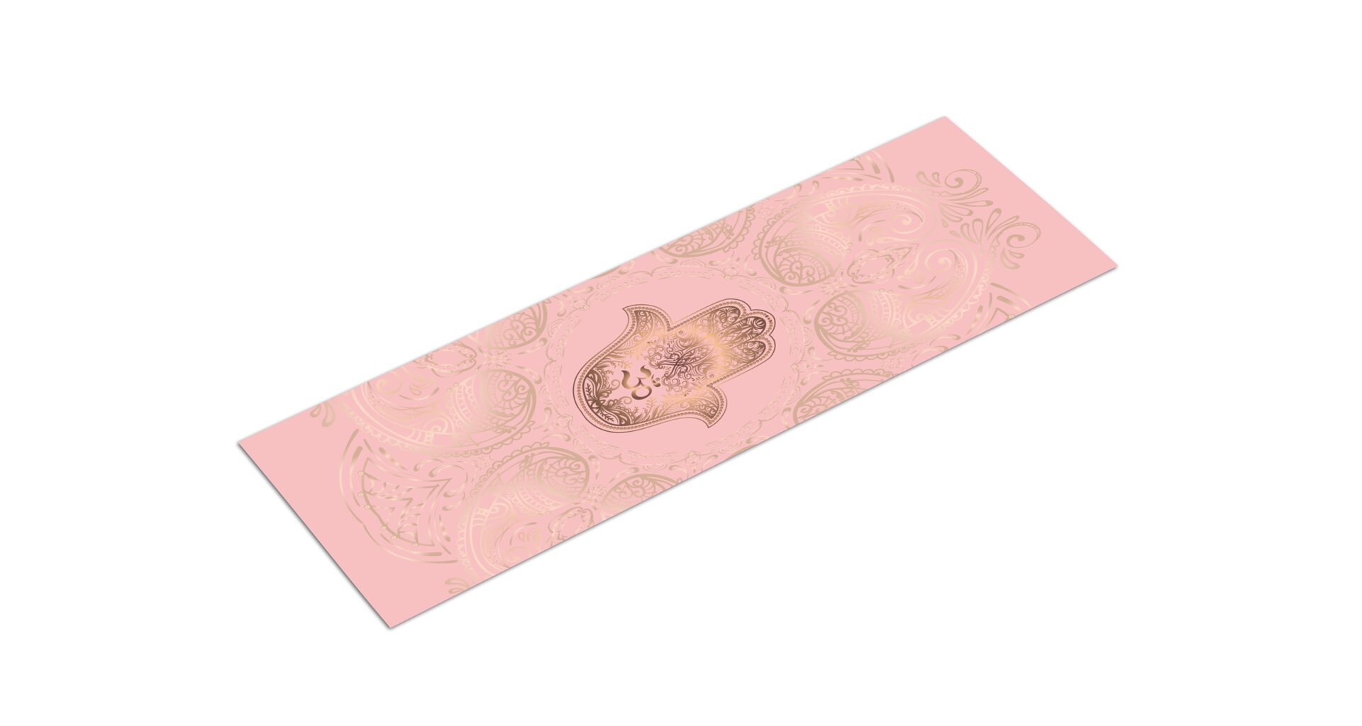 YOGGYS Dizajnová podložka na jogu HAMSA LOVE 183x61x0,35cm ružová