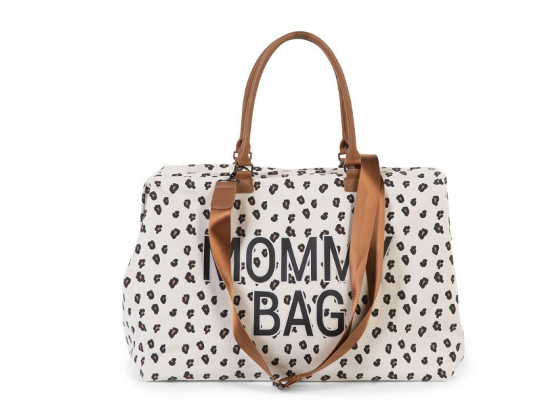 CHILDHOME Prebaľovacia taška MOMMY BAG BIG CANVAS LEOPARD
