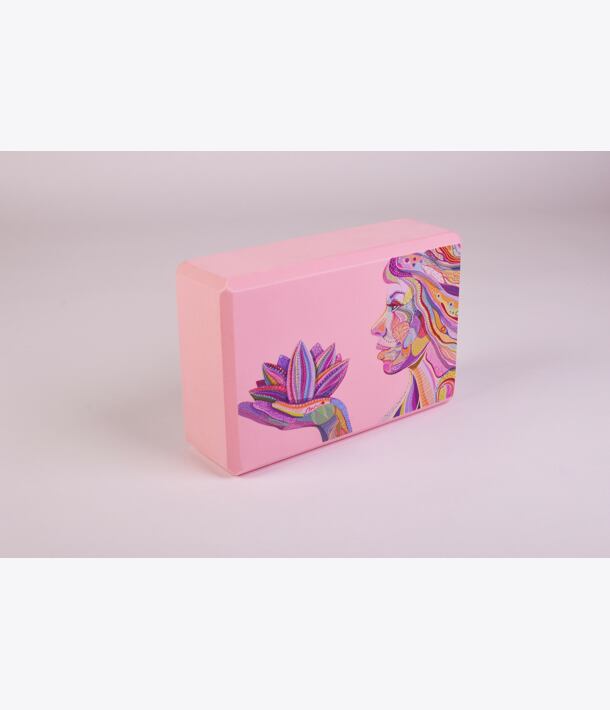 YOGGYS Blok na cvičenie jogy LOTUS BLOSSOM, ružová